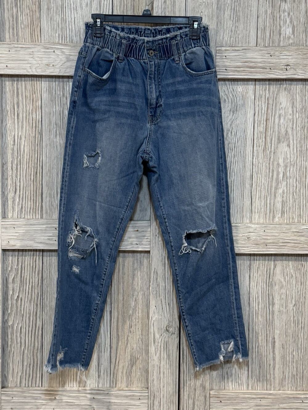 Kancan Womens Jeans Ultra High Rise Paper Bag Slouch 90s Mom Jean Y2K Adult 9/28
